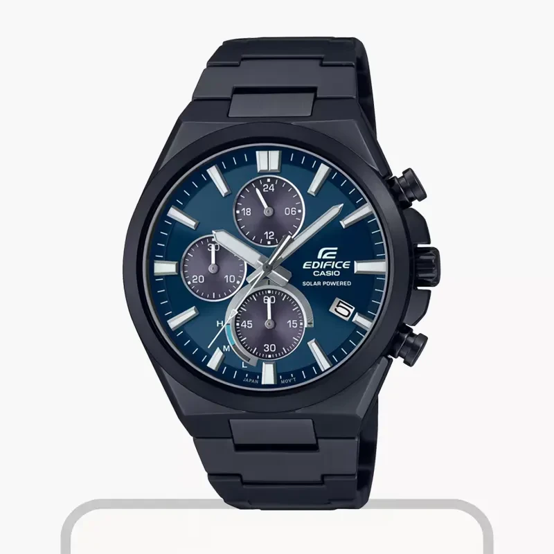 Casio Edifice Chonograph Solar Powered Blue Dial Men's Watch- EQS-950DC-2AV